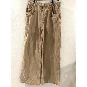 We The Free Final pants Countdown wide leg cuffed boyfriend  Free khaki size 26